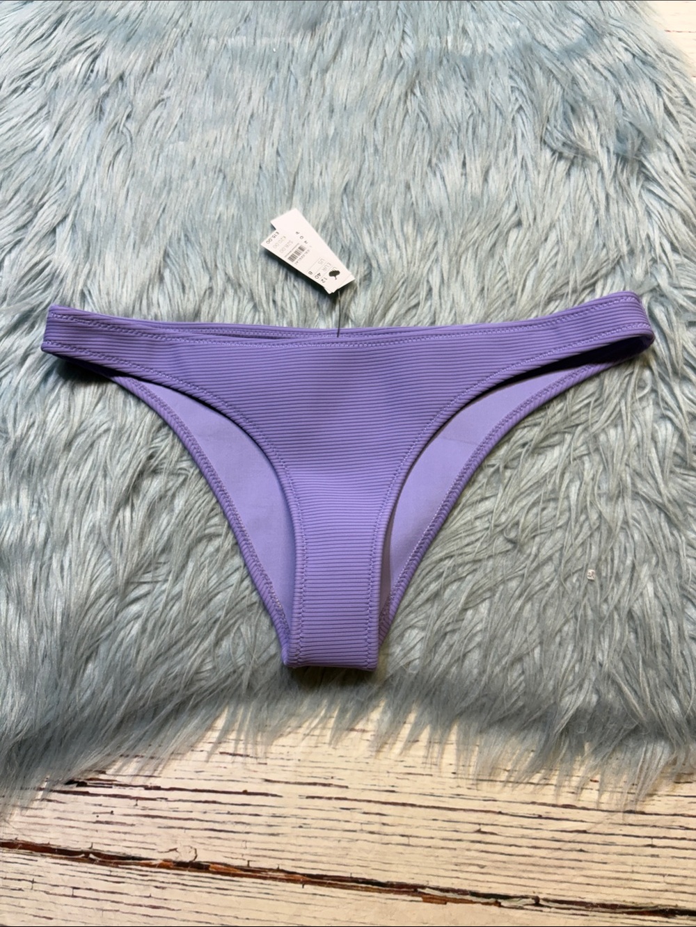 NWT Topshop Lavender Ribbed Bikini Bottom - Women's Swim Sz 8